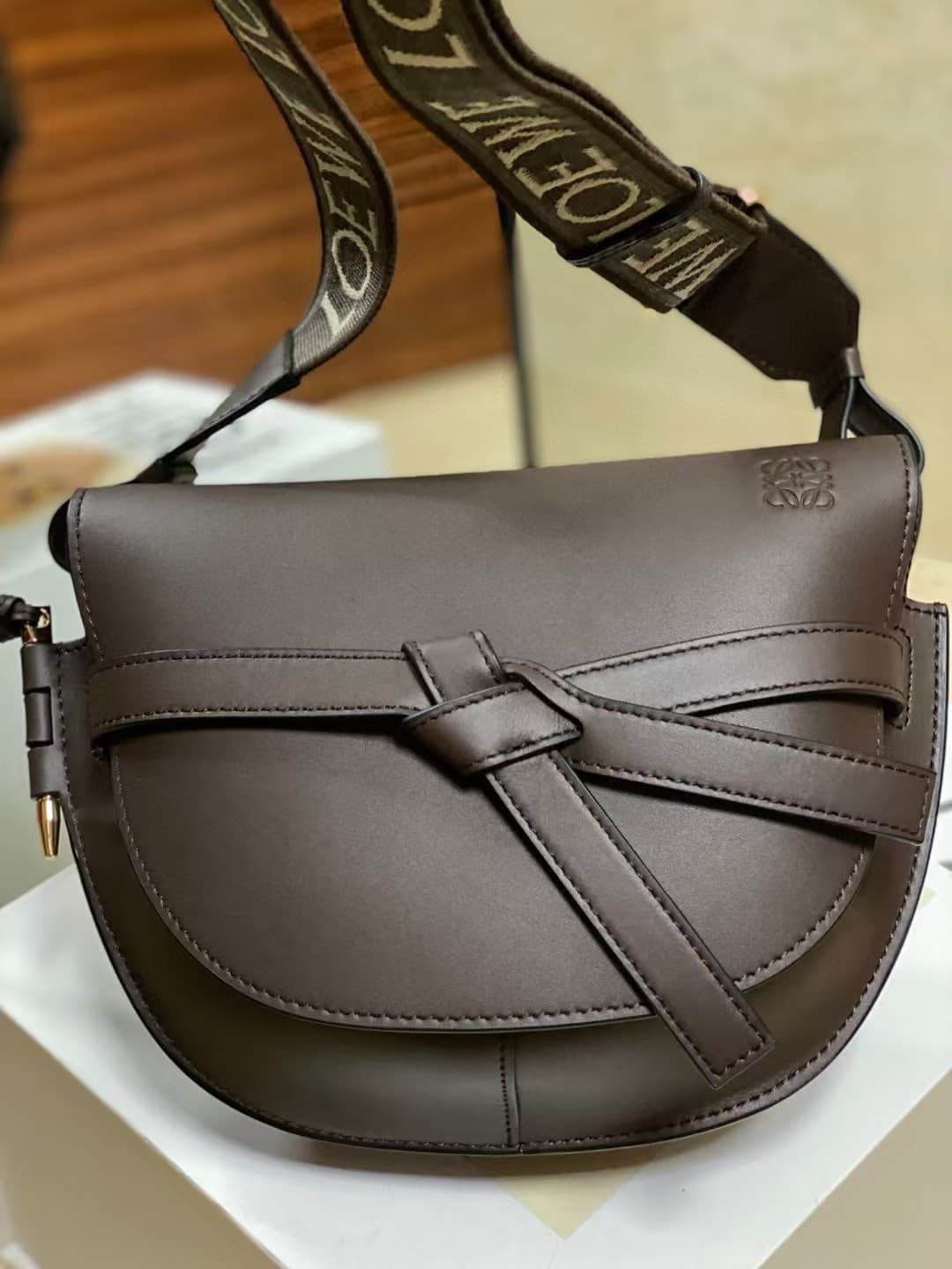 Small Gate Dual bag in soft calfskin and Jacquard High