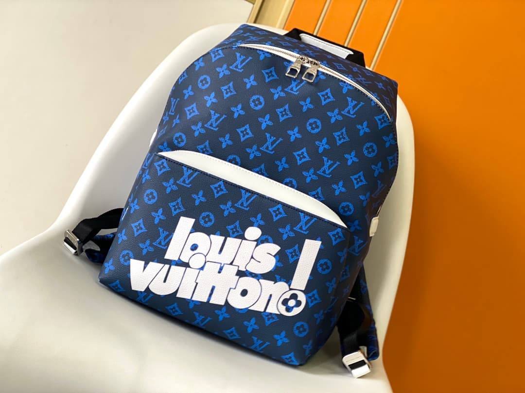 Louis Vuitton Everyday LV Discovery Backpack Blue Monogram Canvas High