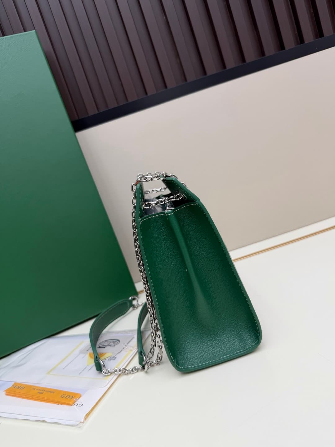 Goyard Rouette Structure bag in Green Goyardine Canvas High