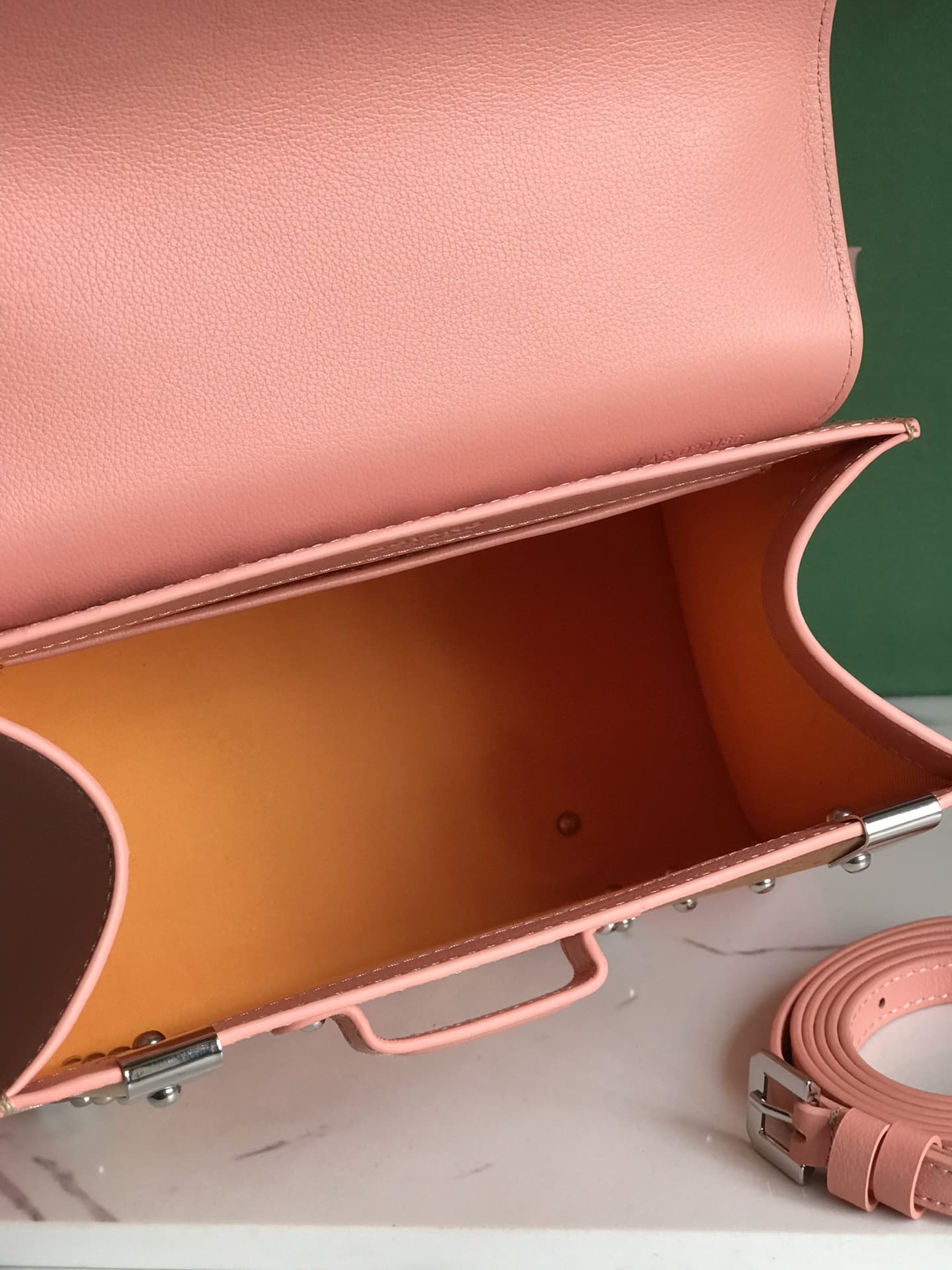 Saïgon PM Bag Goyardine Canvas & Clamecy Cowhide Pink High