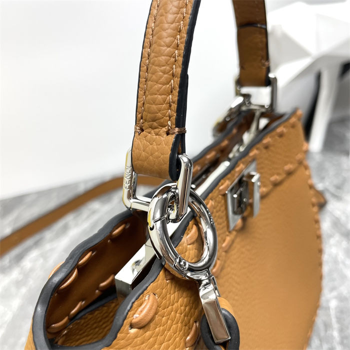 Peekaboo ISeeU Petite Selleria bag with 306 hand-sewn topstitches High
