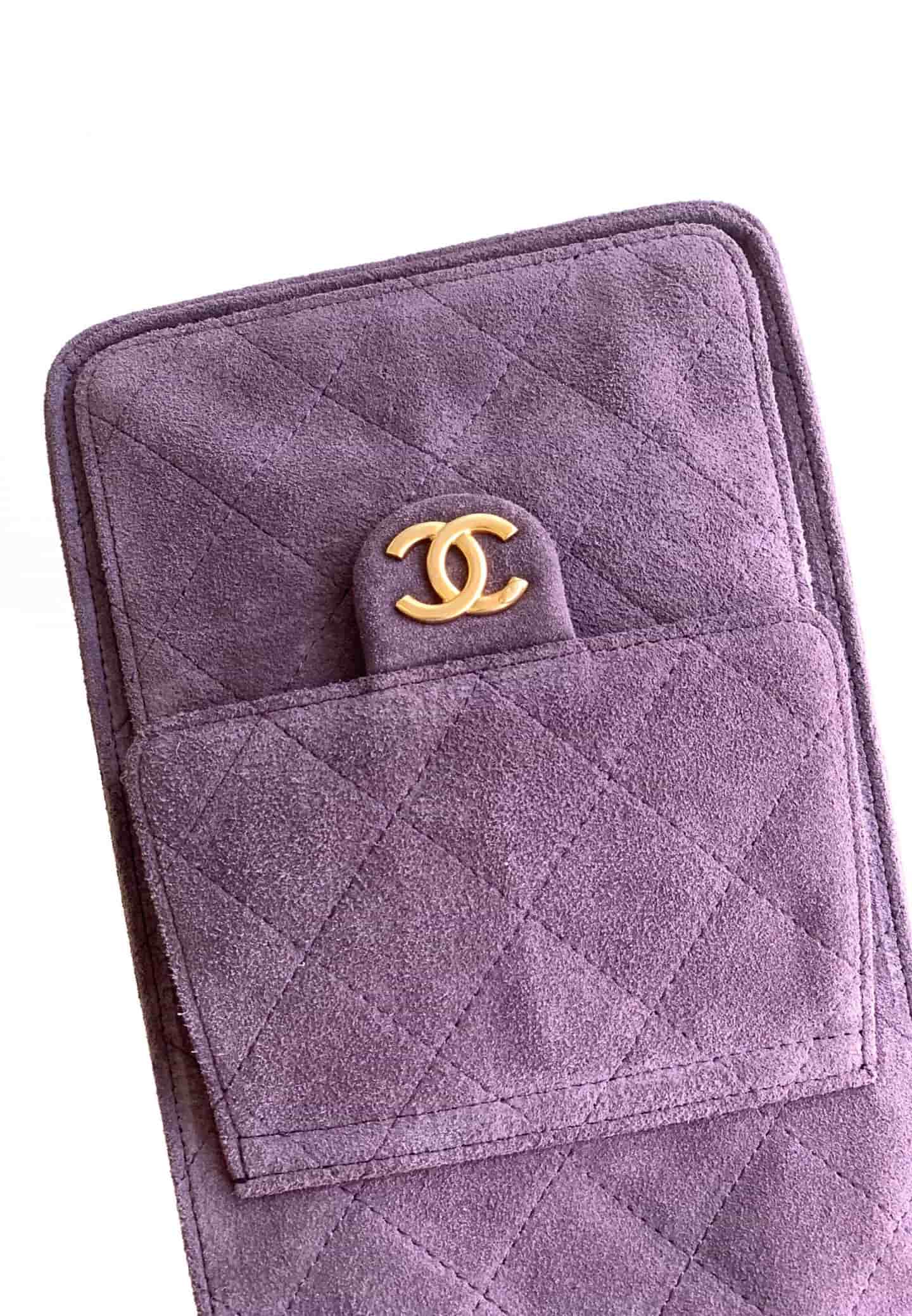 Chanel 25 Medium Hobo Medium handbag AS5311 Suede & Gold-tone Metal Purple High