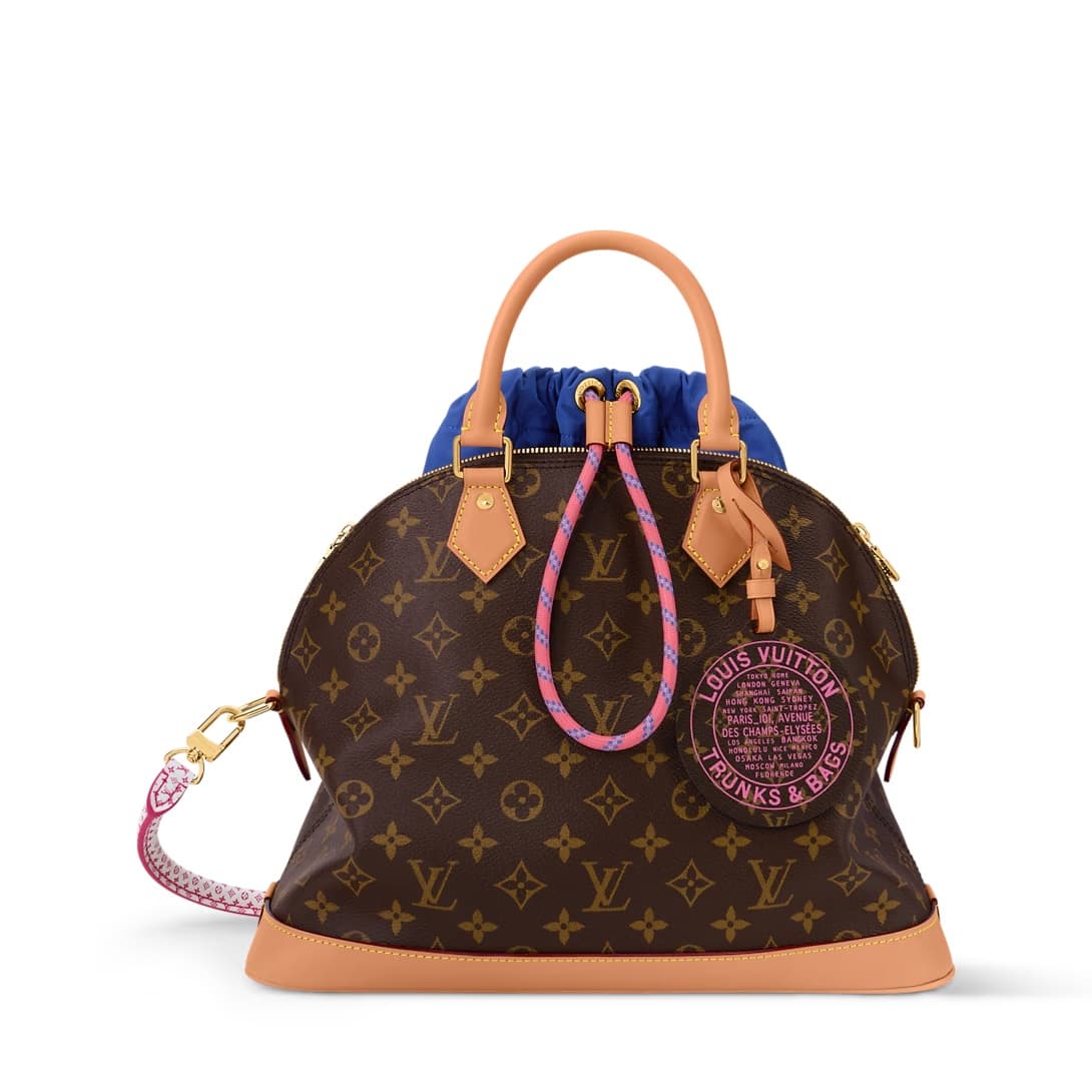Louis Vuitton Alma MM Monogram Blue Coated canvas M27327 TOP