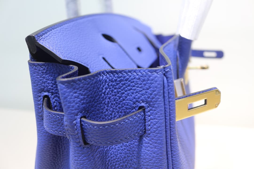 Hermes Birkin 25/30/35cm Bag Togo Leather In Blue Electric WAX High