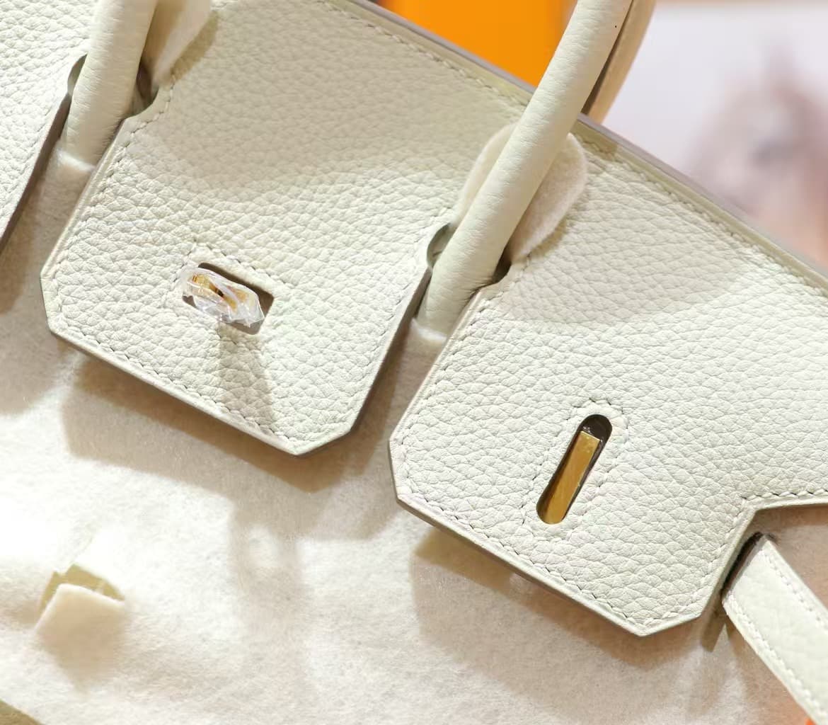 Hermes Birkin 25/30/35cm Bag Togo Leather In Craie WAX High