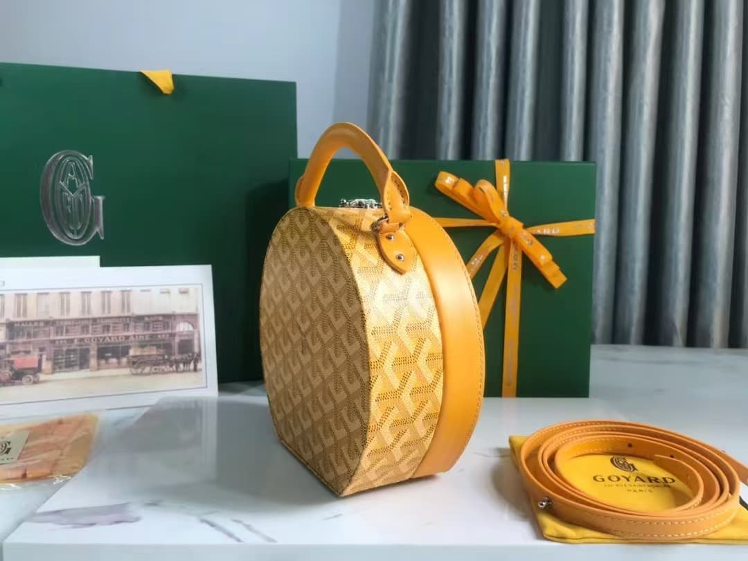 The Alto Hatbox Trunk Bag Goyardine Canvas & Cervon Calfskin High