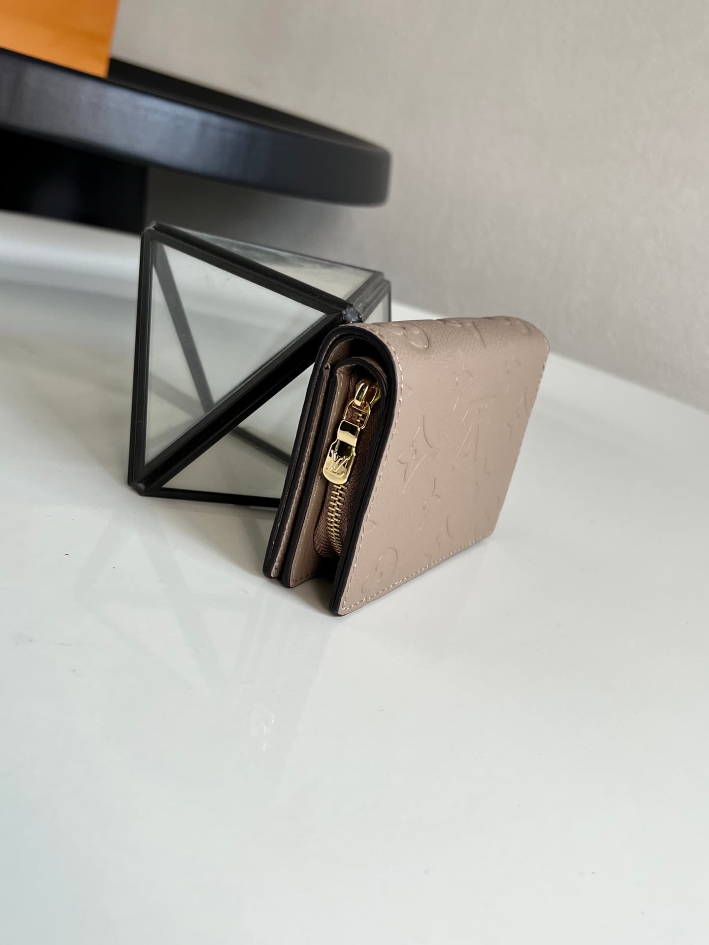 Louis Vuitton Cléa Wallet Tourterelle Beige Monogram Empreinte Leather M80152 High