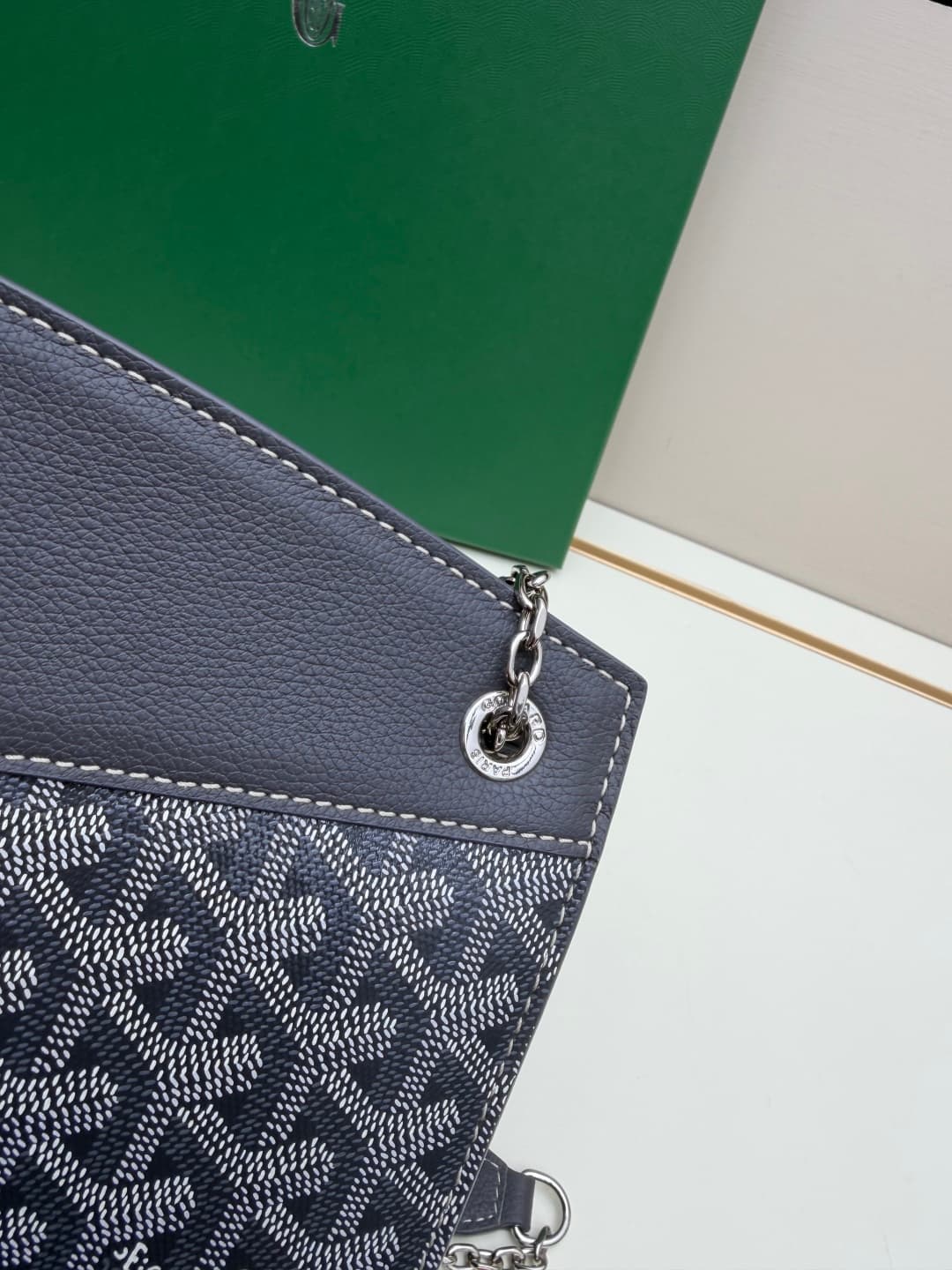 Goyard Rouette Structure bag in Grey-Blue Goyardine Canvas High