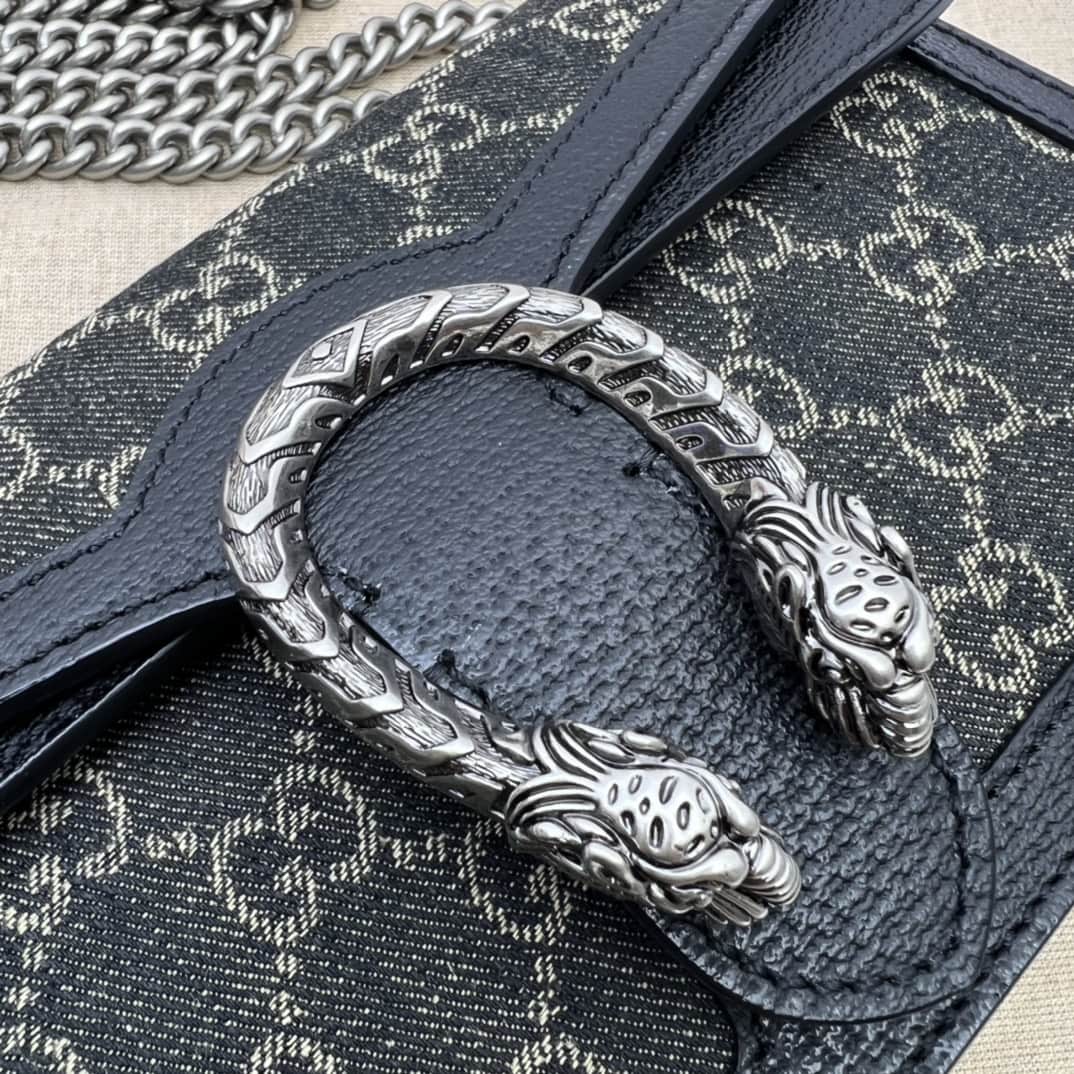 DIONYSUS MEDIUM RECTANGULAR BAG 499623 Denim Black high