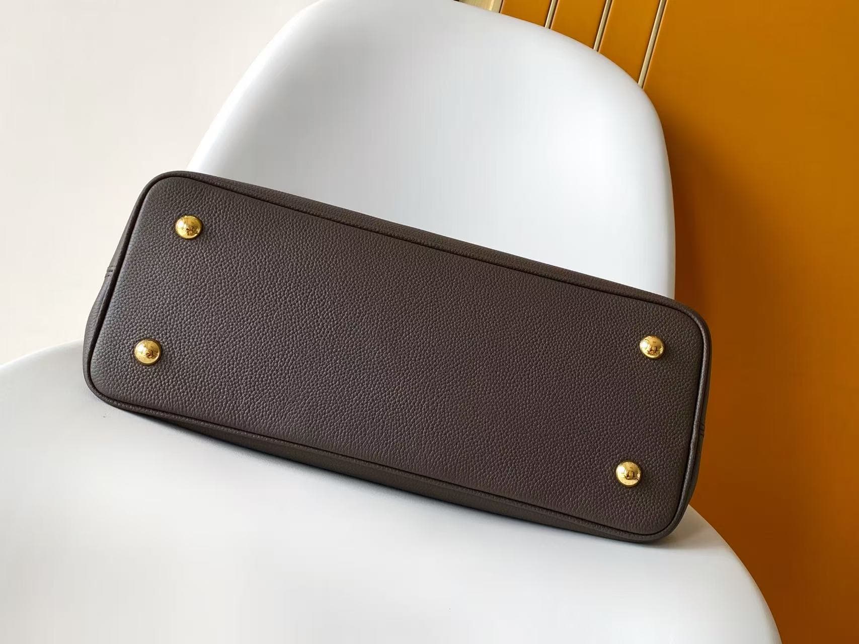 Louis Vuitton Capucines Souple Grain Taurillon Leather Chocolate Brown M26264 TOP