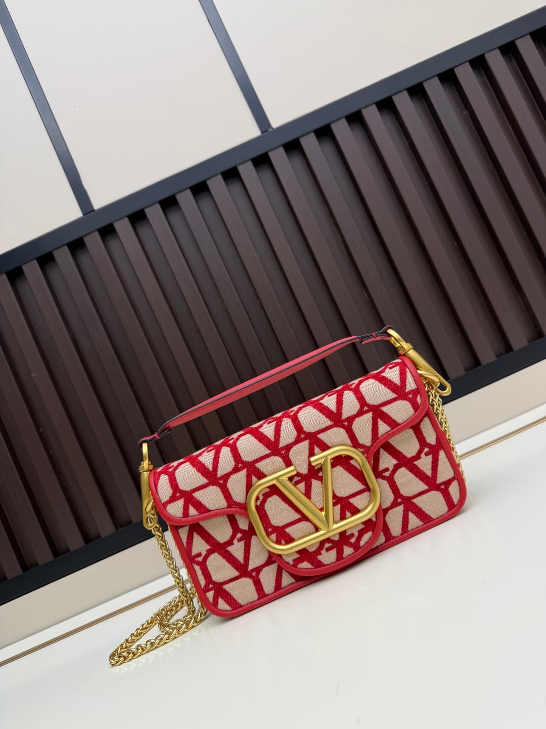 Valentino VLogo Garavani Loco Small Shoulder Bag in Toile Iconographe High