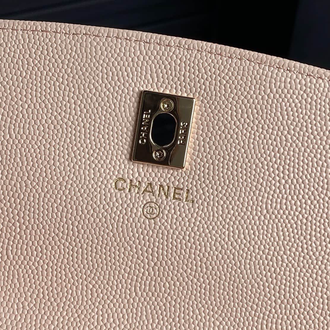 Chanel Mini Flap Clutch with Chain AP4406 Grained Calfskin & Gold-Tone Metal Cream A