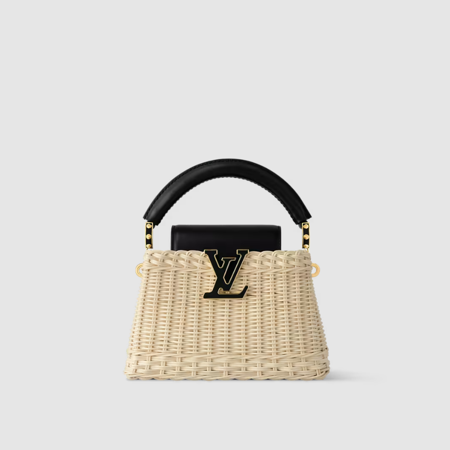 Louis Vuitton Capucines Mini Rattan and cowhide leather M26003 Black Top