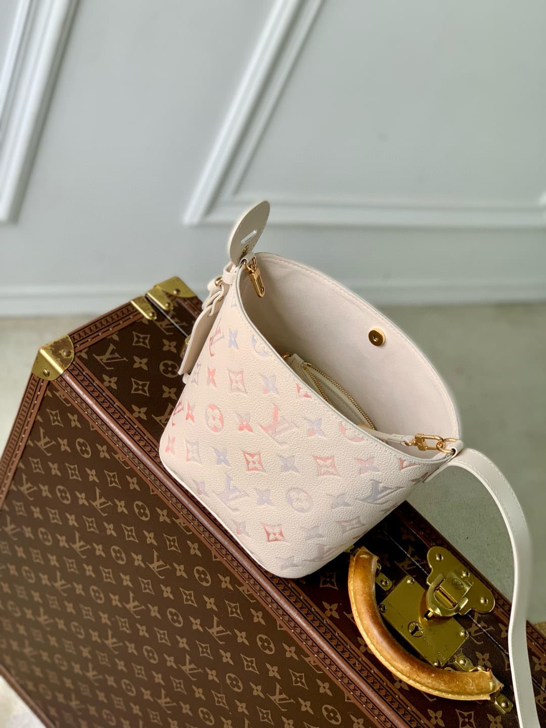 Louis Vuitton All In BB Embossed grained cowhide leather M25673 Dream Cream High