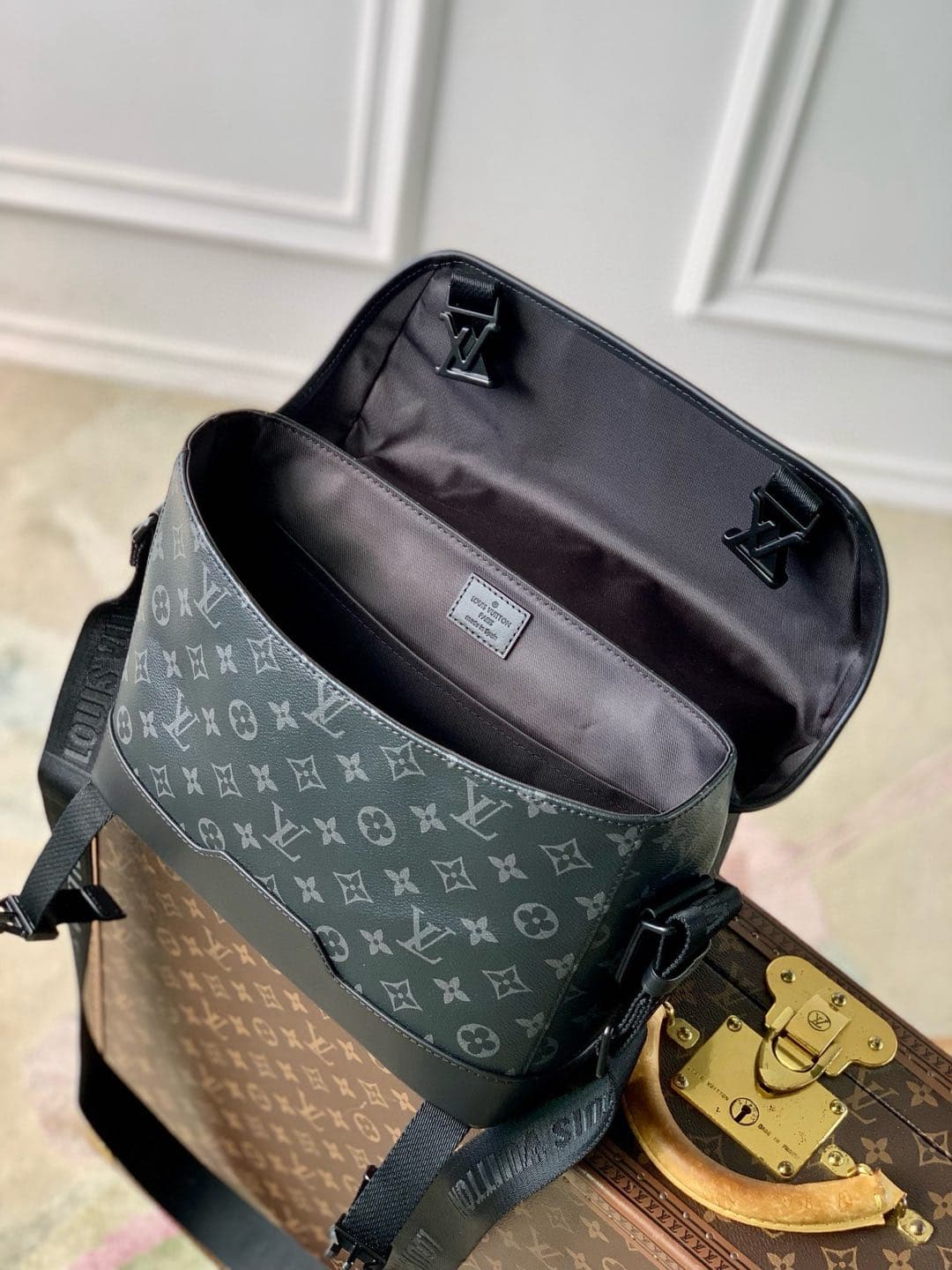 Louis Vuitton Messenger Voyager PM Monogram Eclipse coated canvas M12517 High