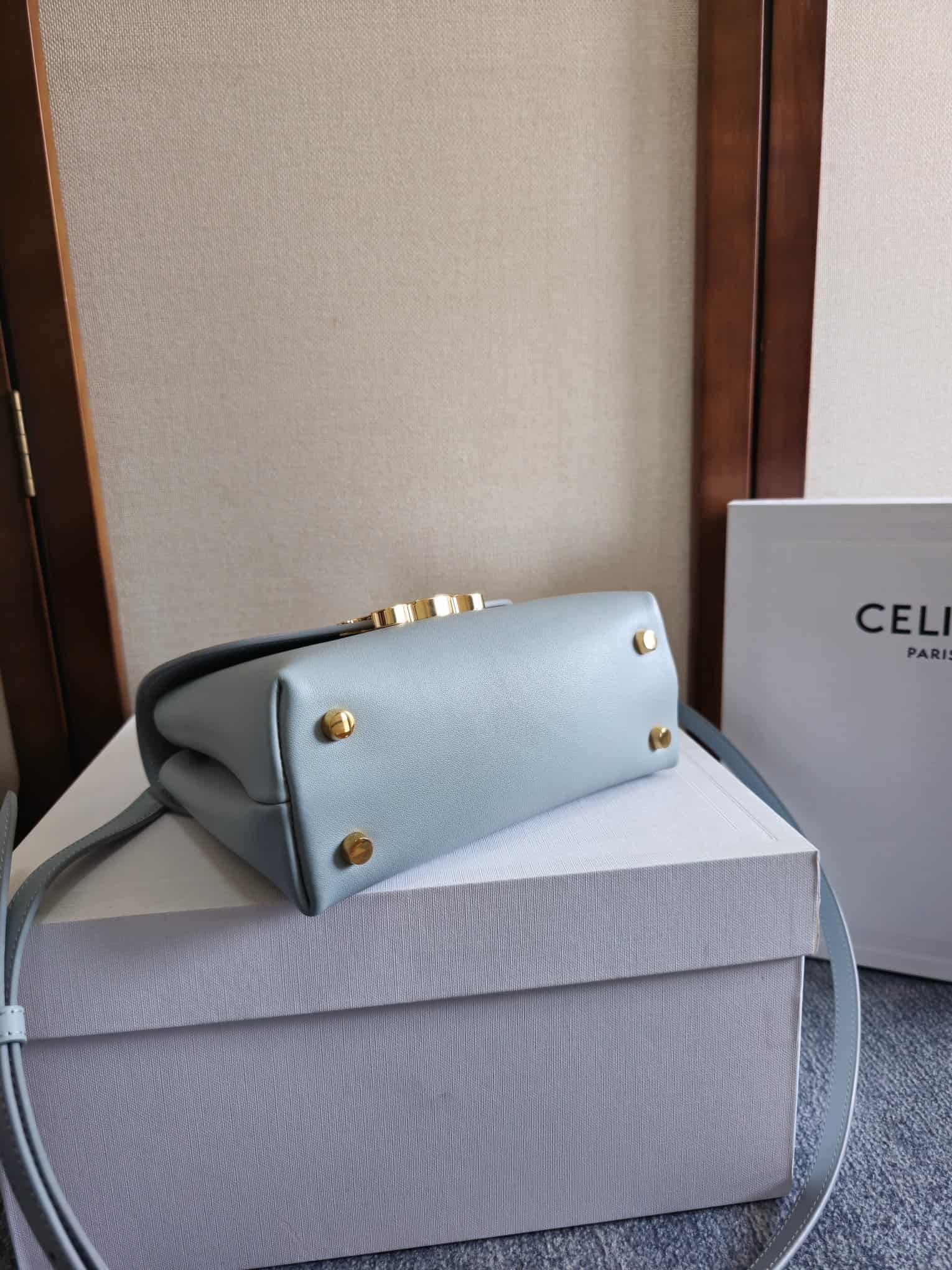 Celine Mini Nino bag in Blue Supple Calfskin High