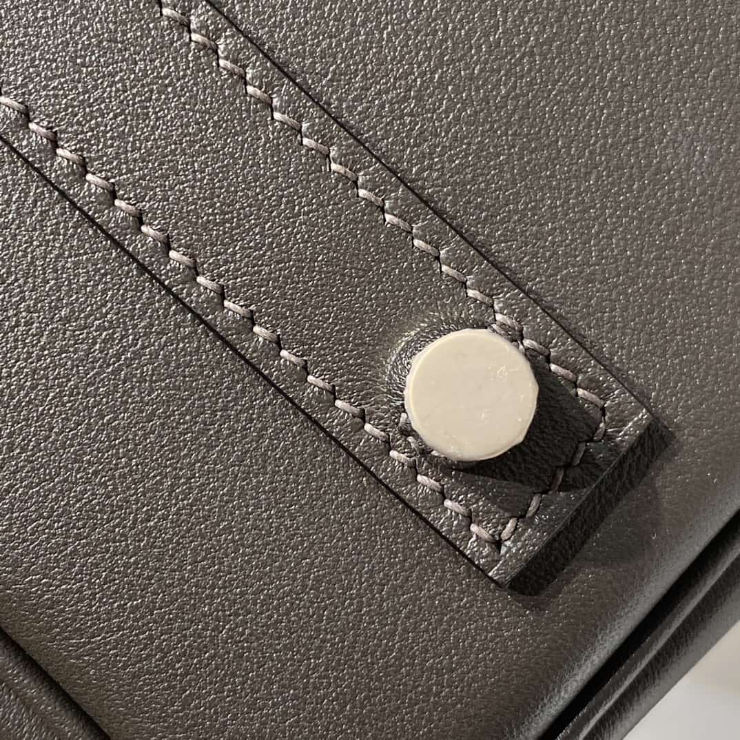 Hermes Shoulder Birkin 29 Swift leather Silver Metal WAX High