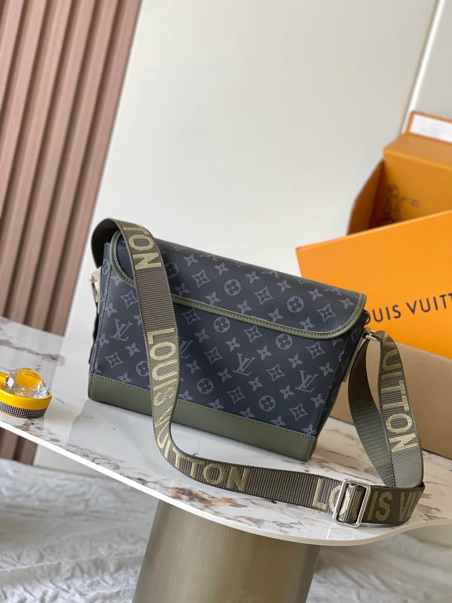 Louis Vuitton Courrier Messenger Khaki Green Monogram Eclipse coated canvas M28629 TOP