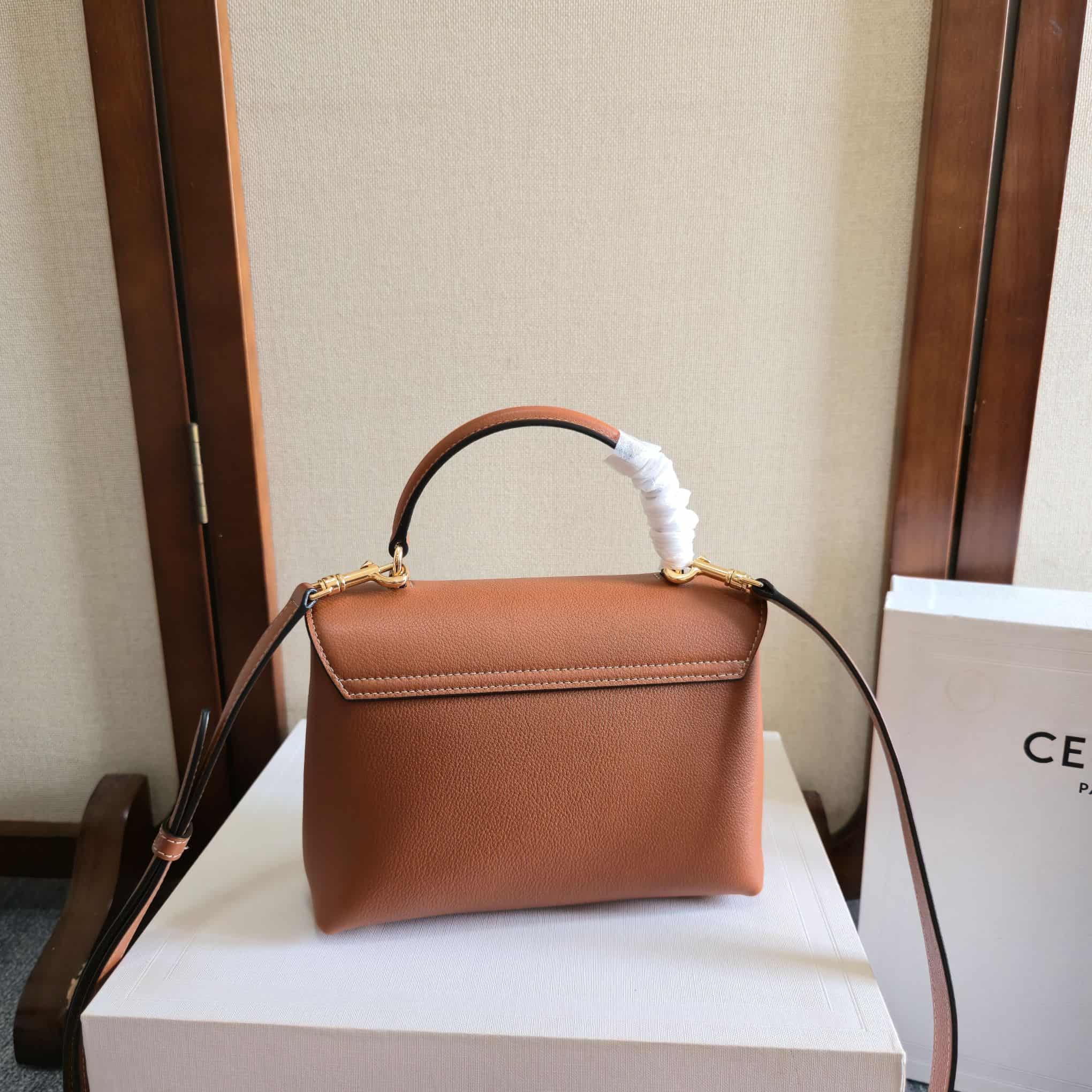 Celine Mini Nino bag in Tan Supple Calfskin High