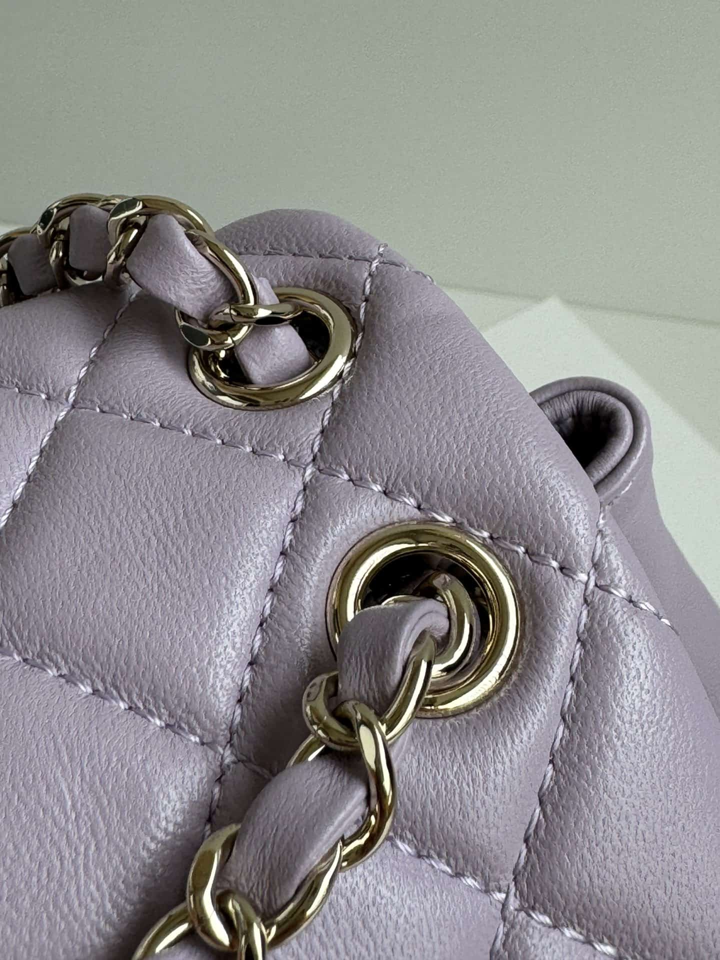 Chanel Small Quilted Duma Backpack Lambskin AS2908 Purple High