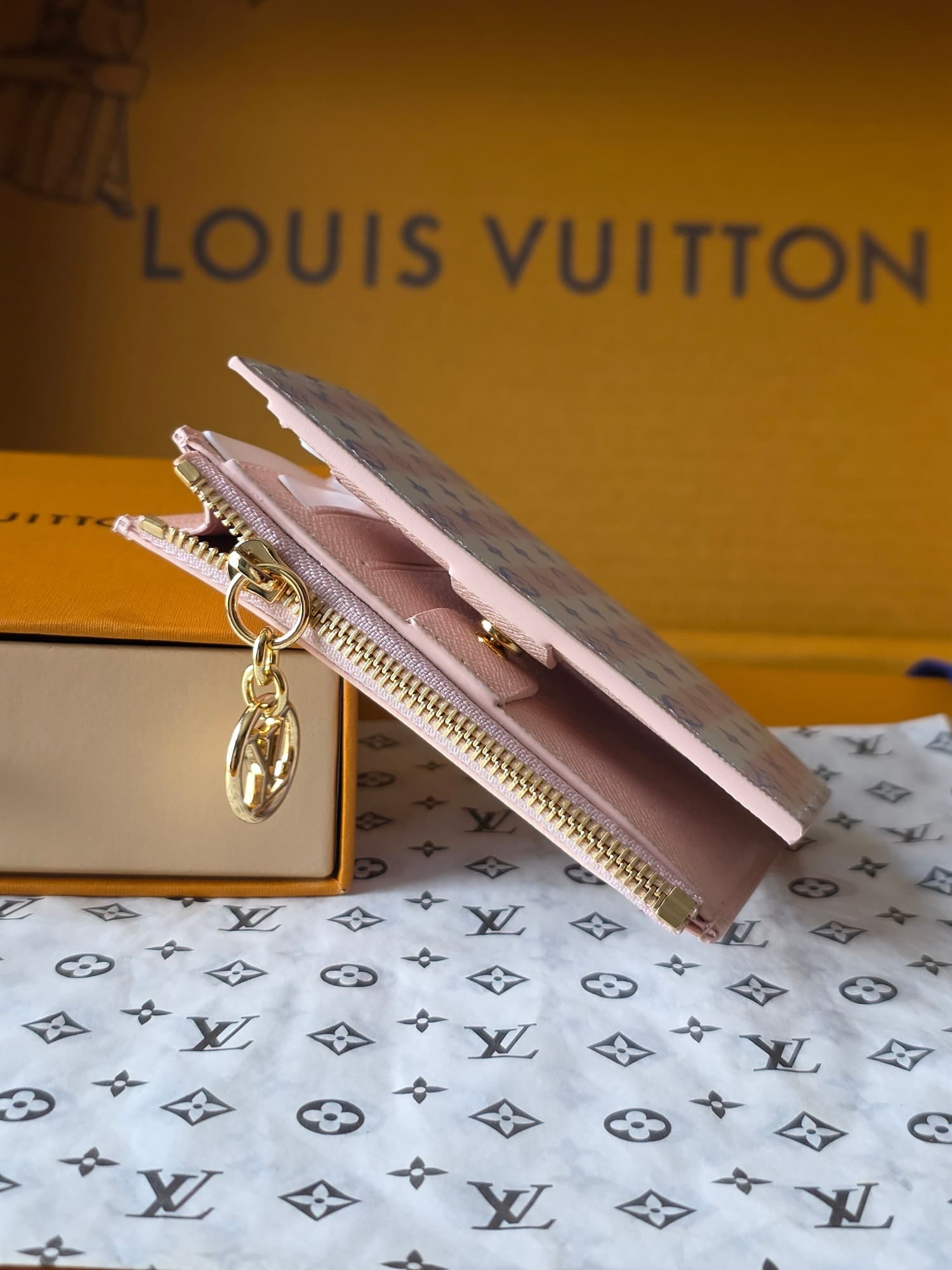 Louis Vuitton Lisa Wallet LV Stamp Blue Coated canvas M29028 High