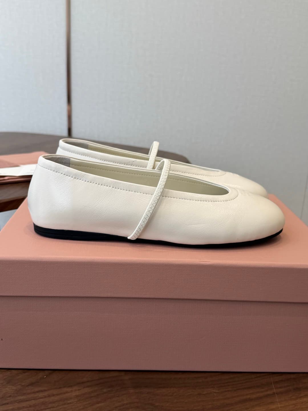Miu Miu Leather Ballet Shoes Women