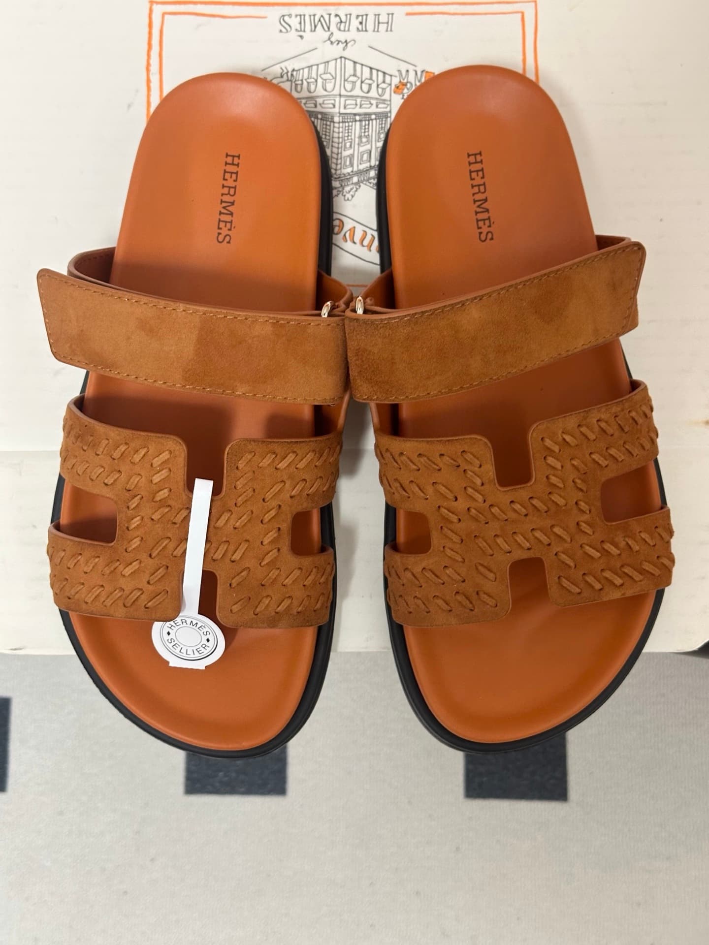 Hermès Chypre braided suede sandals Women