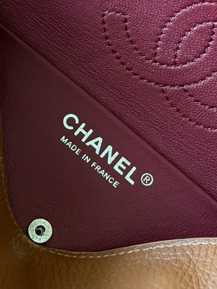 CHANEL Mini flap bag Grained Calfskin&Silver-tone metal Caramel AS6573 A