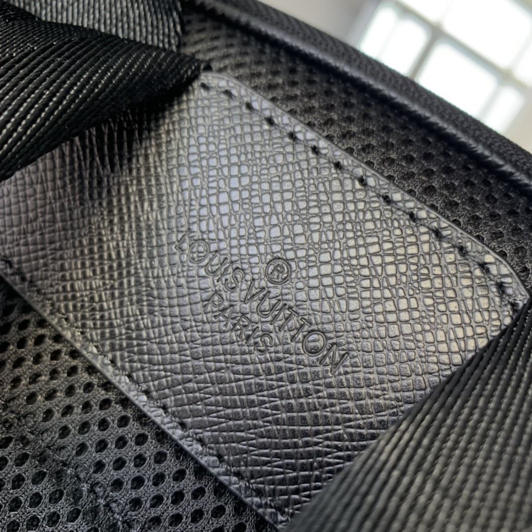 Louis Vuitton Adrian Backpack Taiga cowhide leather M30857 Black High