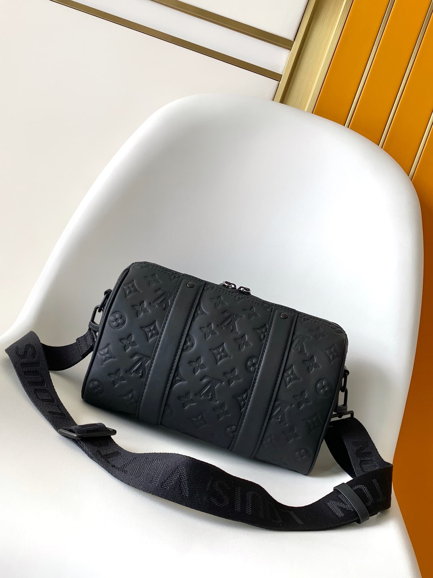 Louis Vuitton City Keepall Black Monogram Shadow calf leather M26750 High