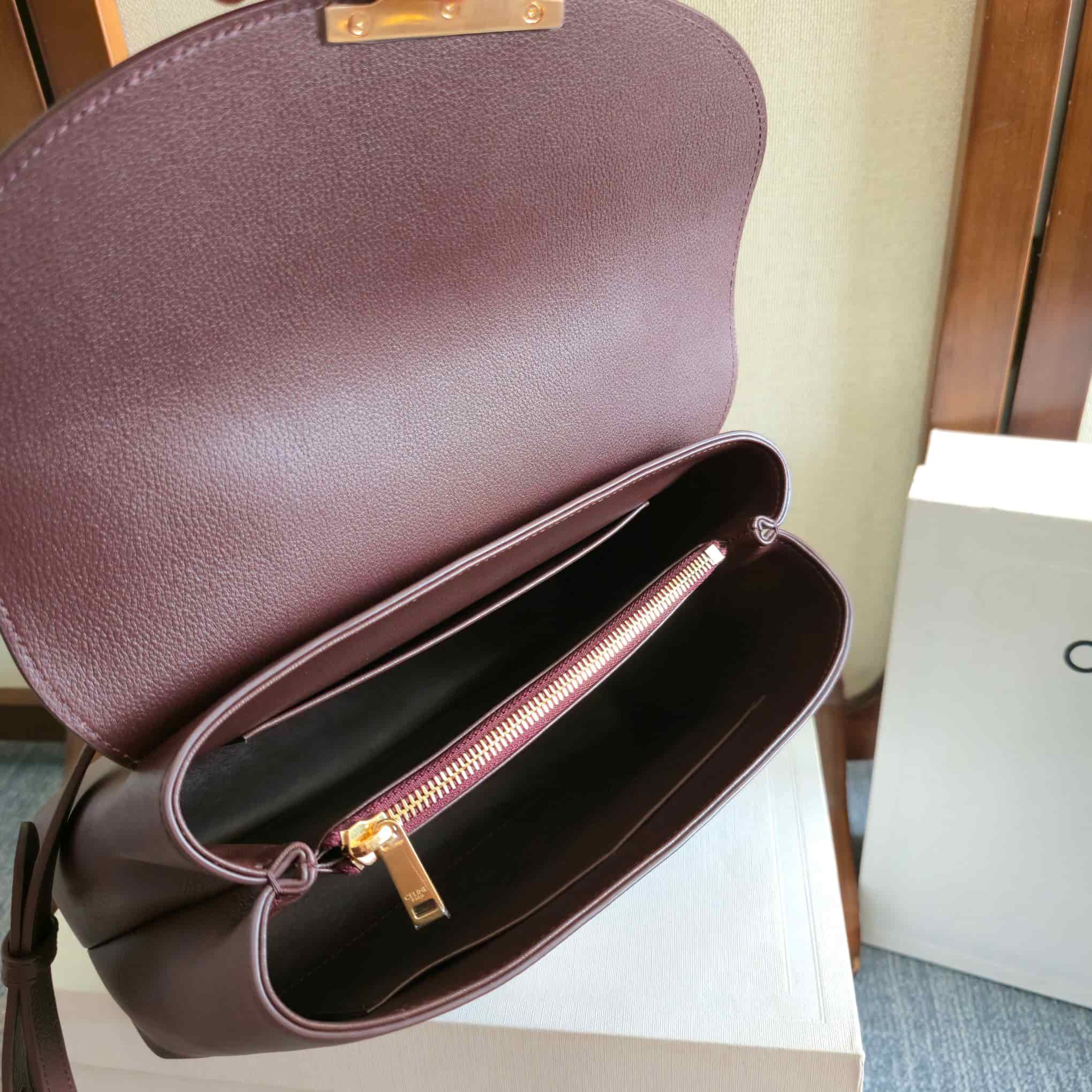 Celine Small Nino bag in Drak Brown Supple Calfskin High