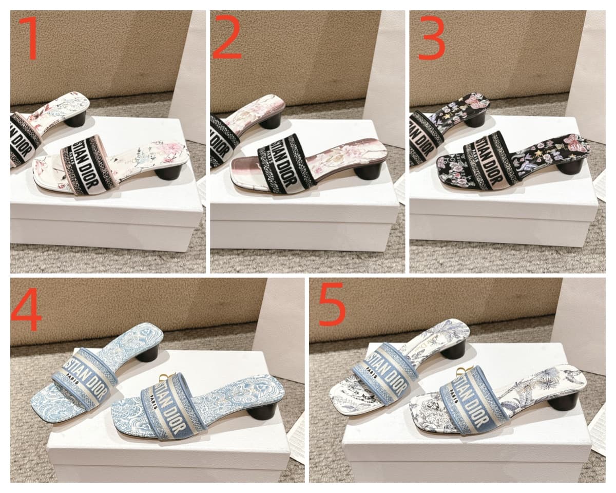 Dior Dioriviera Dway Heeled Slide Shoes Medium Women