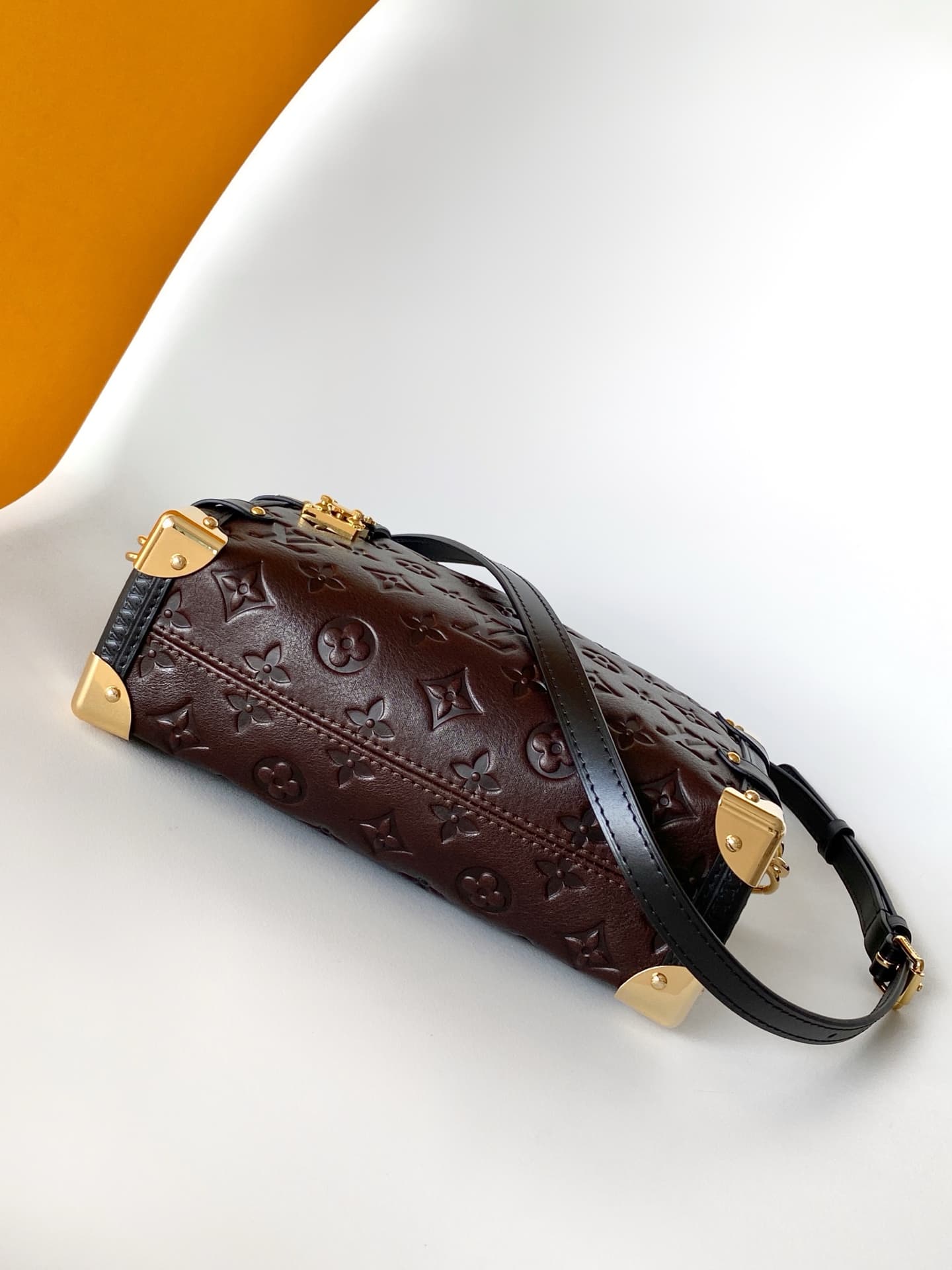 Louis Vuitton Side Trunk MM Acajou Calfskin leather M26304 High