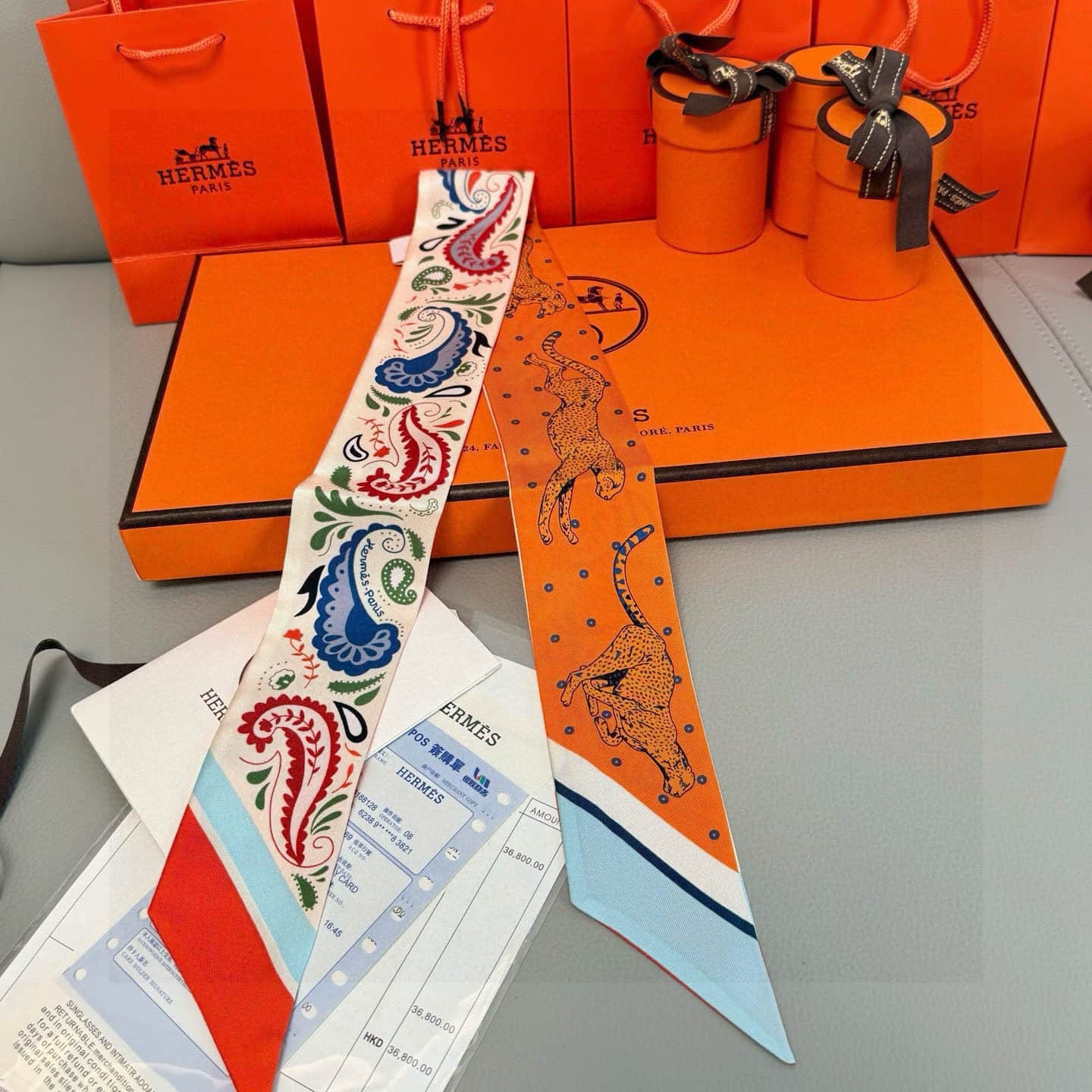 Hermes Guepards Bandana Twilly