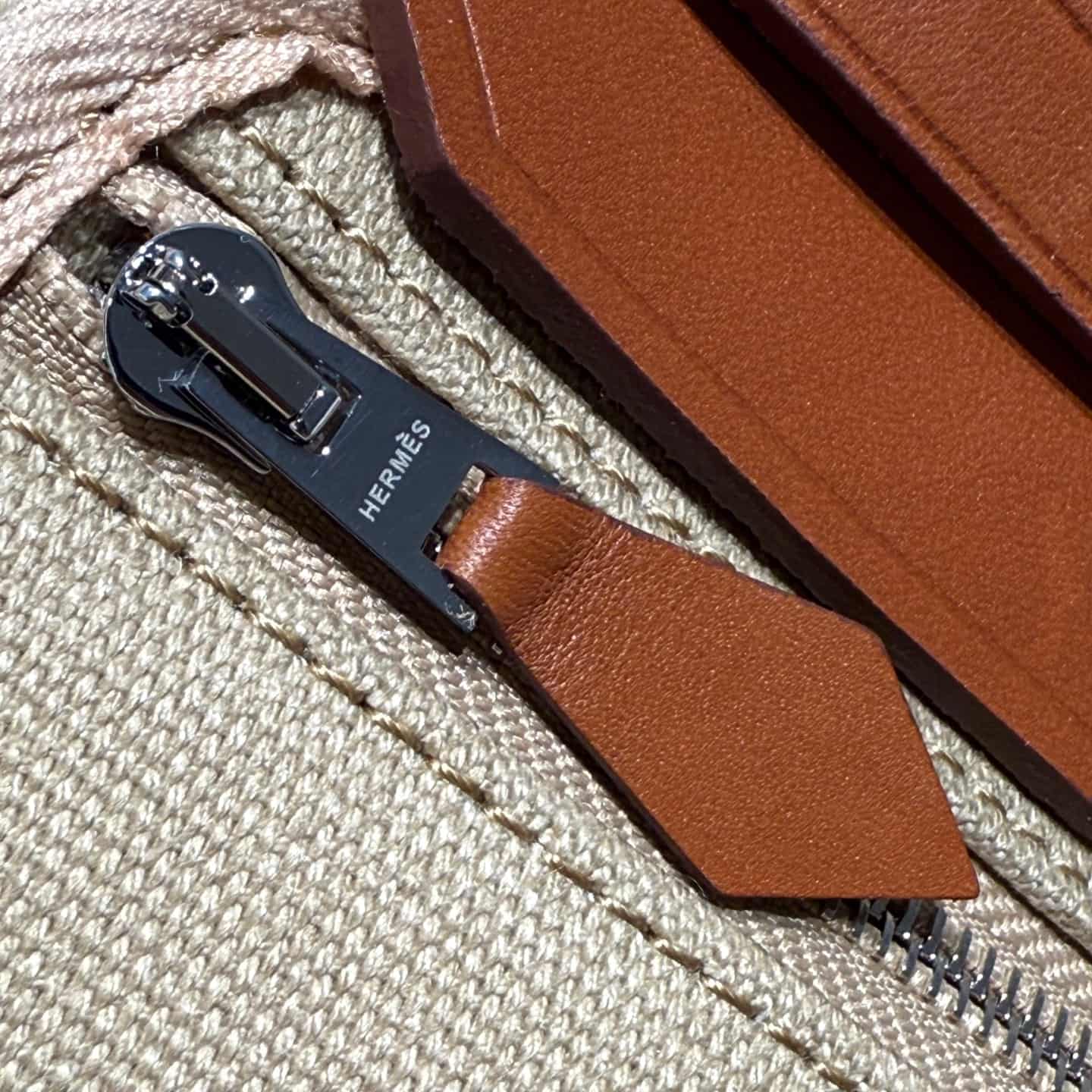 Hermes Herbag Zip Mini 20 bag Canvas and Leather Gold TOP