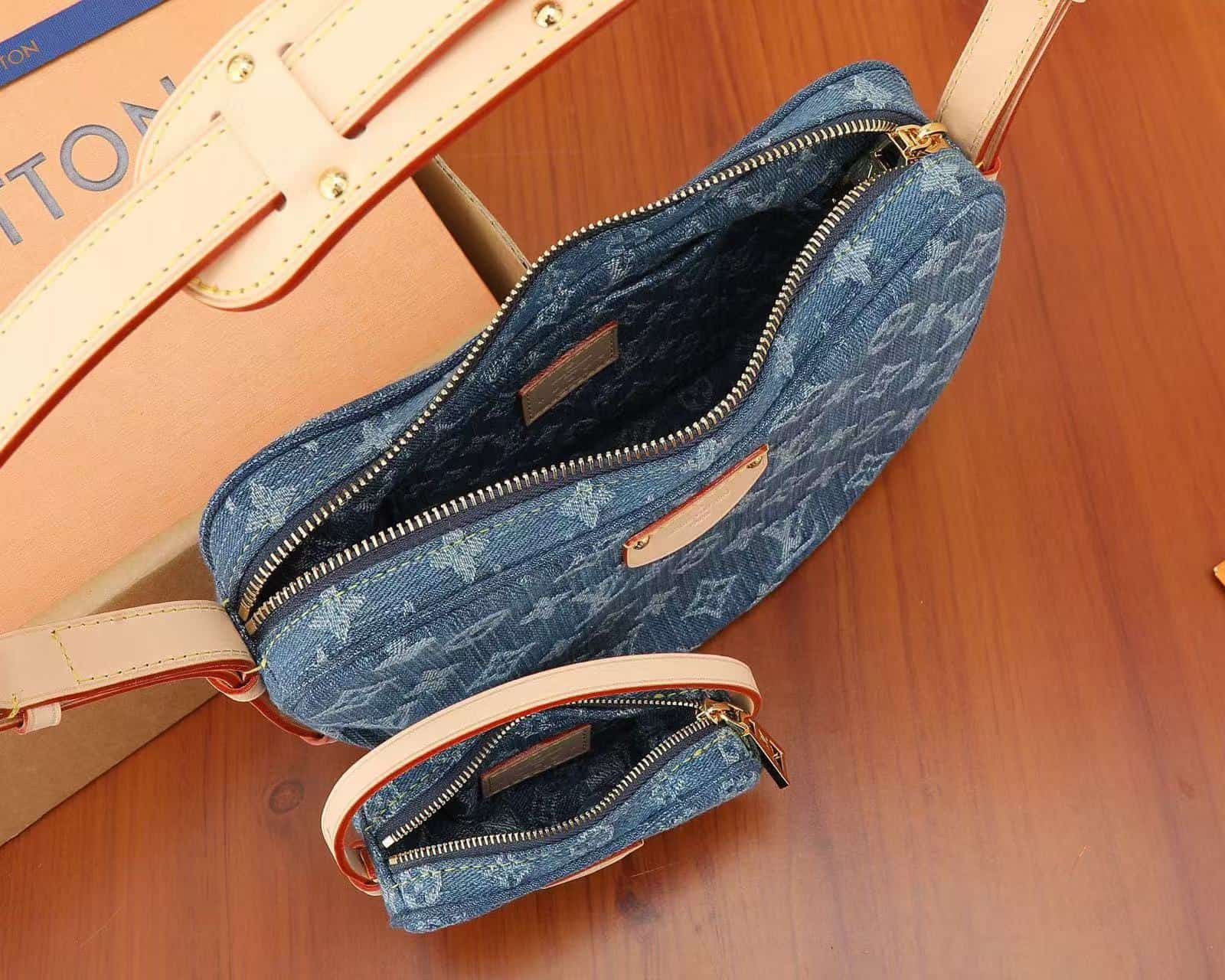 Louis Vuitton Croissant MM Monogram Denim M46856 High