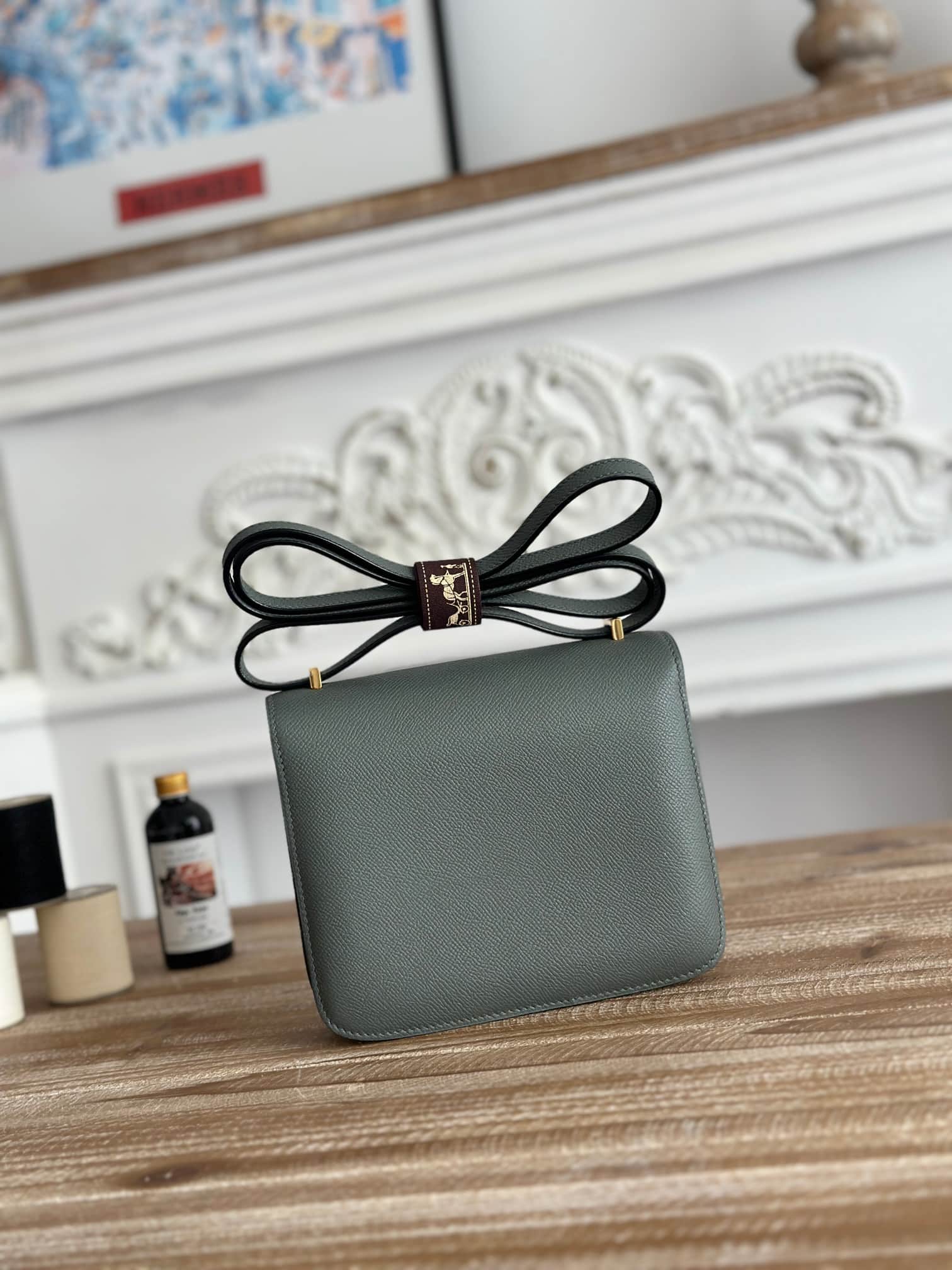 Hermes Mini Constance 18cm Epsom Bag WAX Vert Amande High