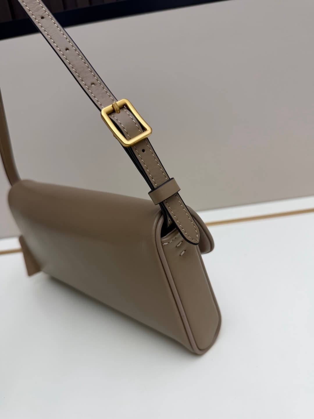 Valentino Garavani Devain Small Nappa Shoulder Bag Beige High