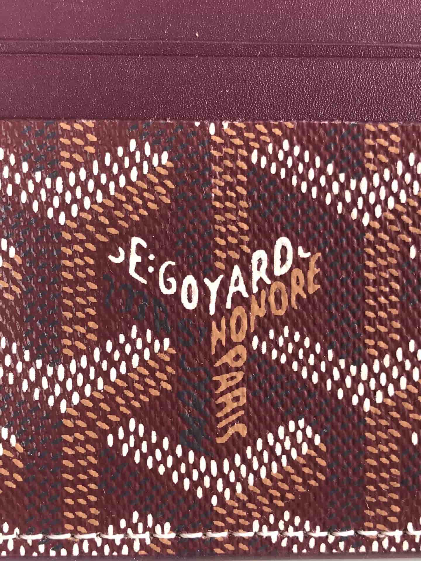 Goyard Saint Sulpice Card Wallet Burgundy High
