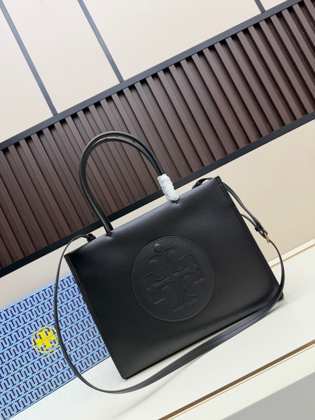 Tory Burch Ella Bio Tote Bag in Black Leather