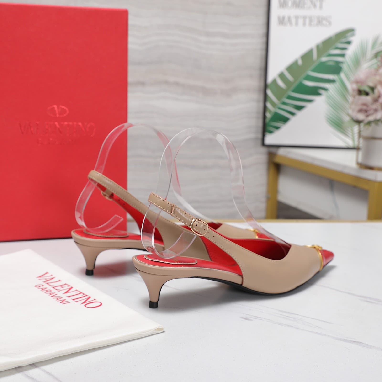 Valentino Garavani VLogo Signature kitten-heel slingback pumps