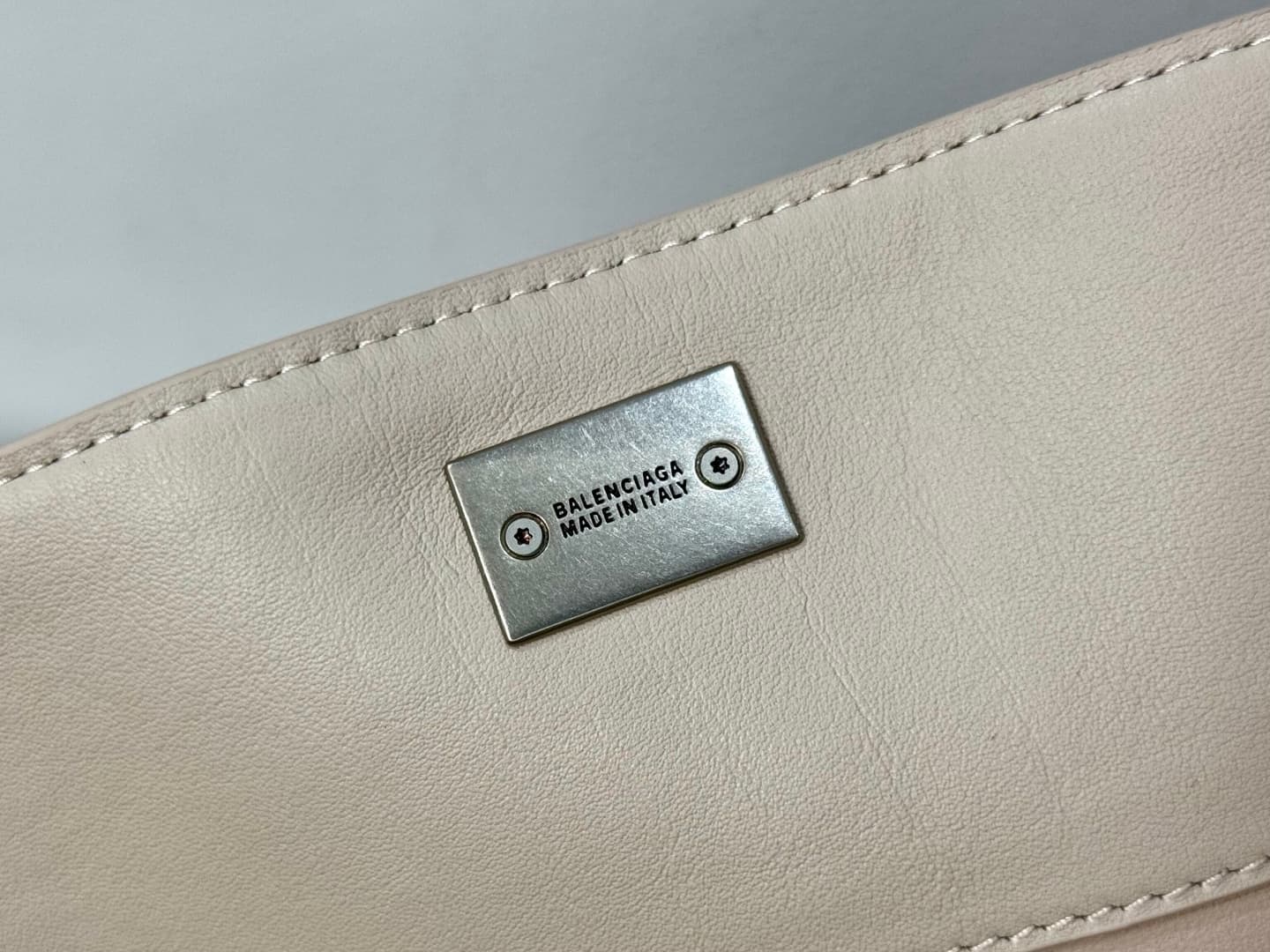 Balenciaga Rodeo Mini Bag in Beige Leather With Silver-Tone Metal TOP