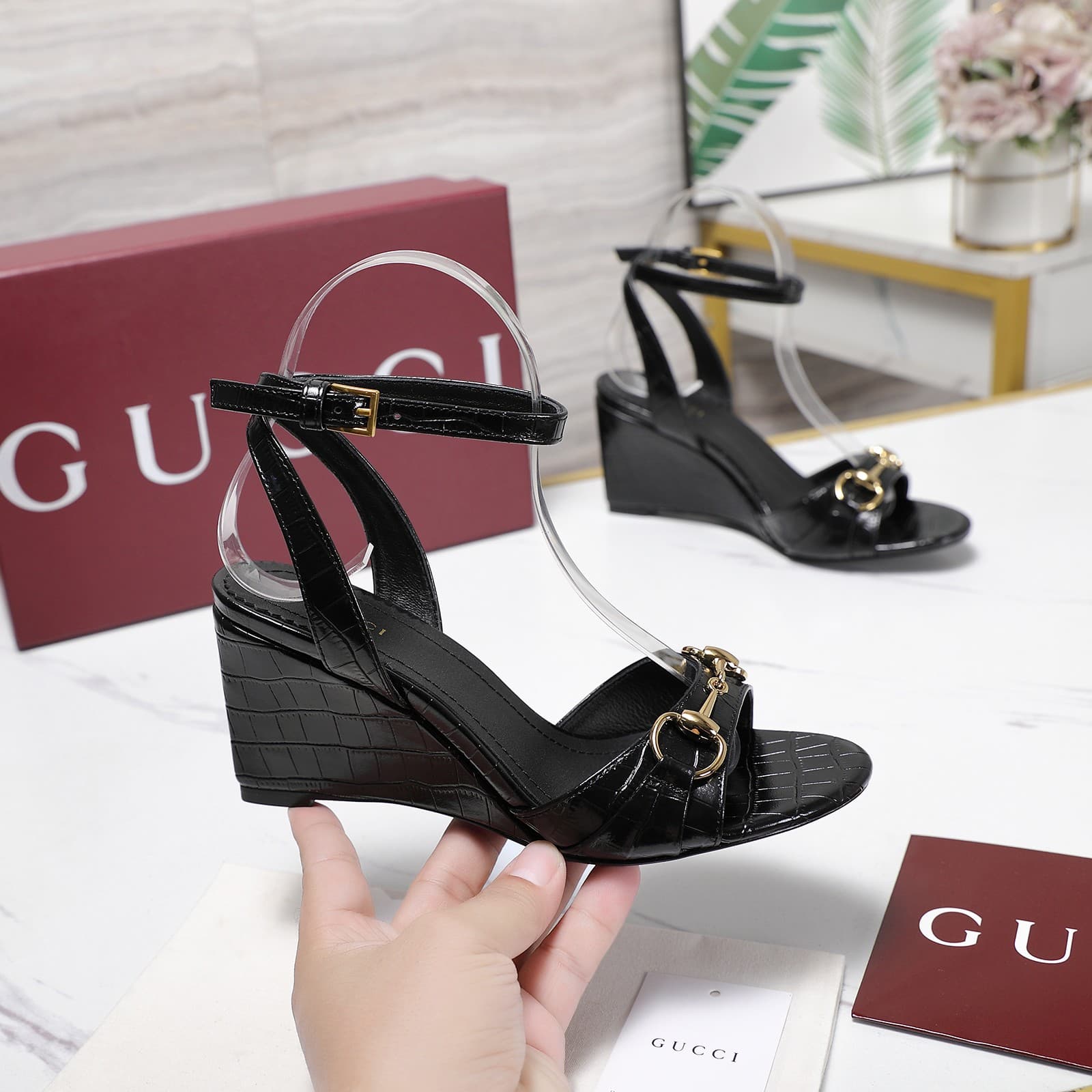 Gucci Donna 80 Wedge Sandals Women