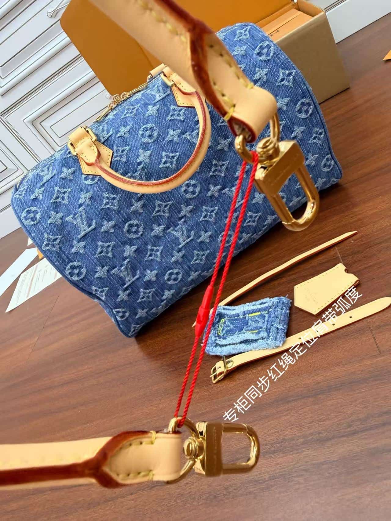 Louis Vuitton Speedy Soft 30 Blue Denim M14430 TOP