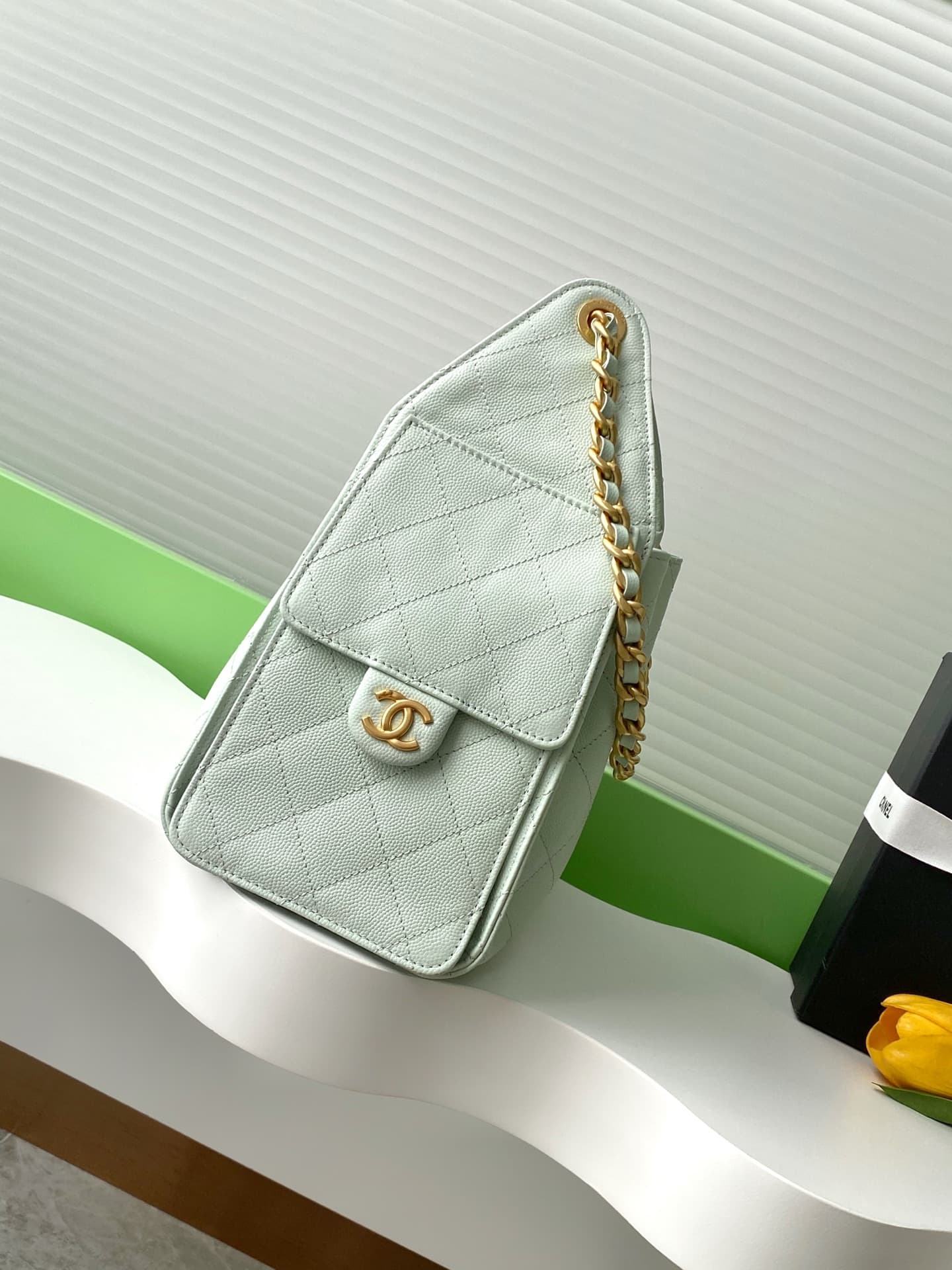Chanel 25 Small Hobo handbag AS5293 Grained Calfskin & Gold-tone Metal Green A