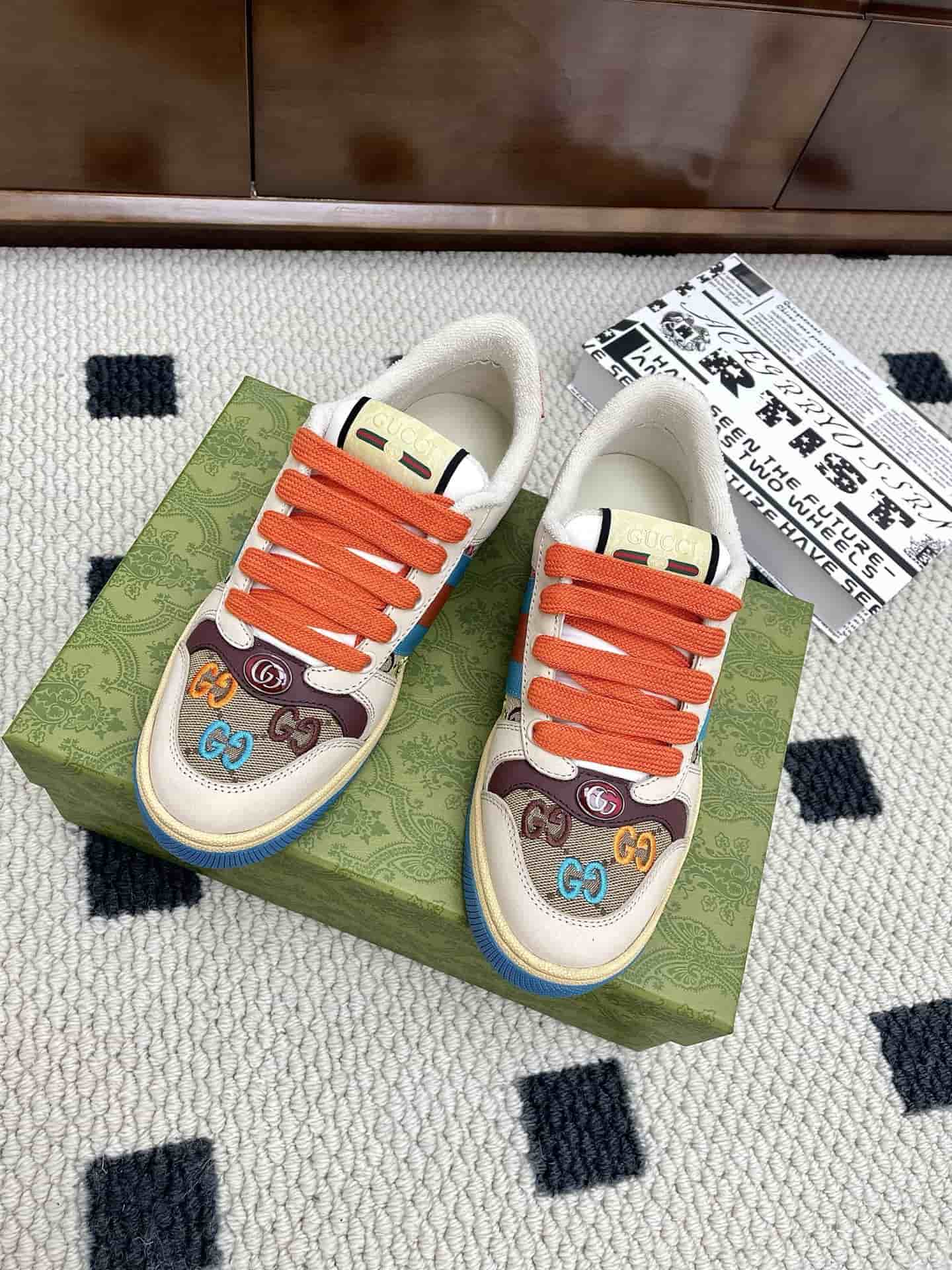 Gucci Screener sneaker in Multicolor Fabric shoes Men Women