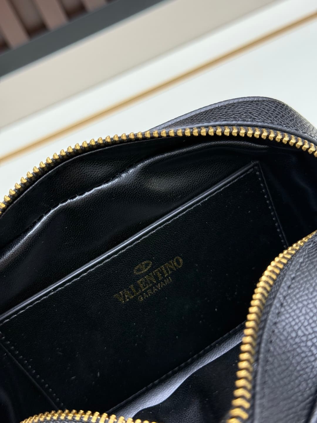 Valentino VLogo Signature Mini Bowling Bag in Grainy Calfskin Black High