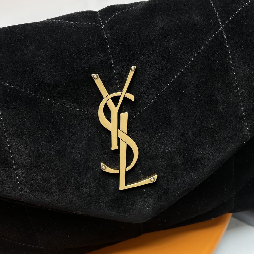 PUFFER SMALL in suede 577476 Black High