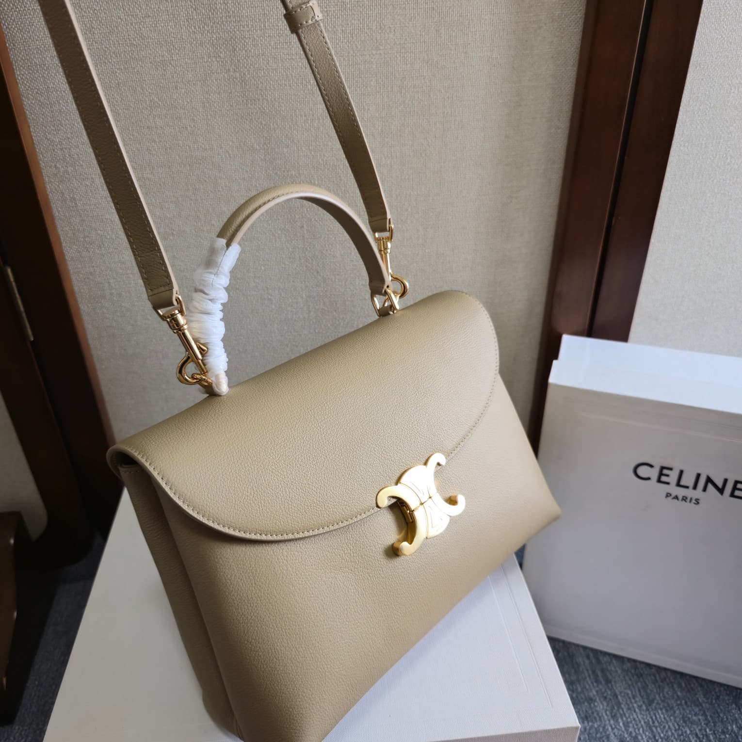 Celine Small Nino bag in Beige Supple Calfskin High
