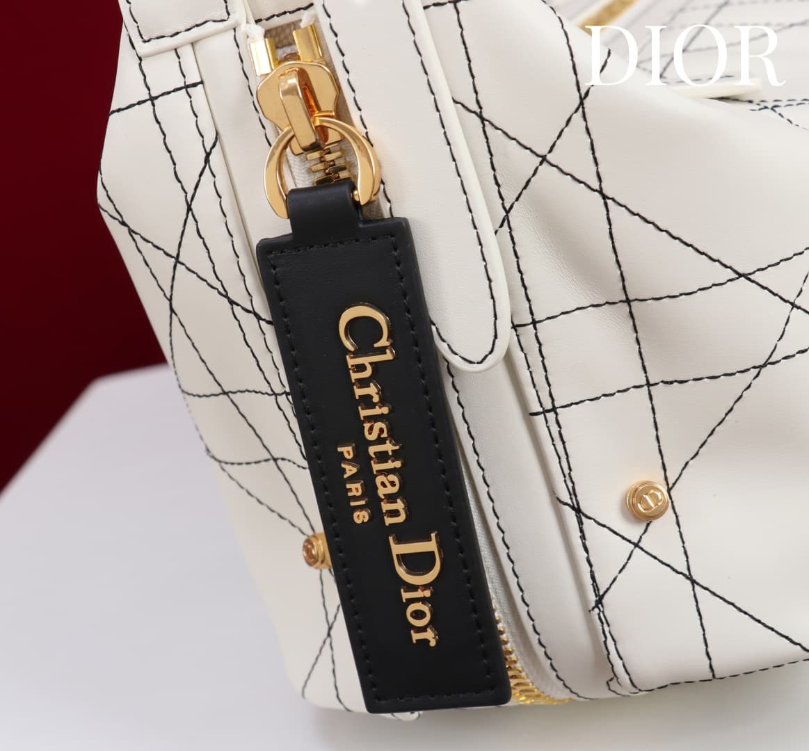 Medium D-Journey Bag in Crinkled Calfskin High